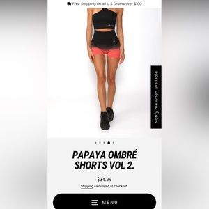 Allure PAPAYA OMBRÉ SHORTS VOL 2.